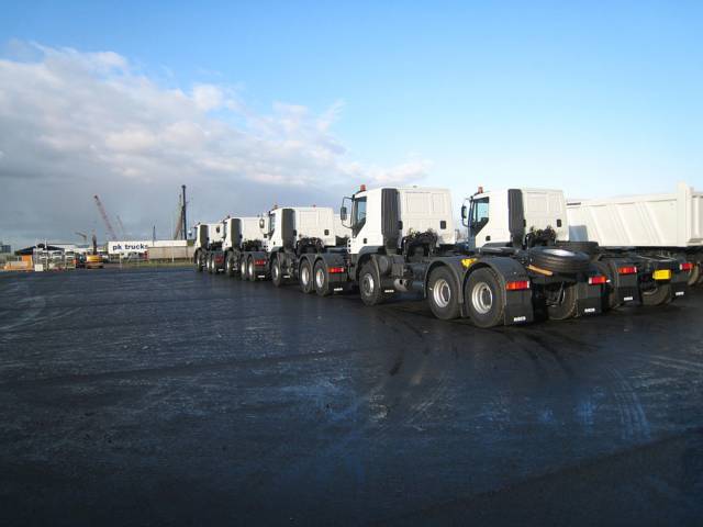 Large quantity tractor heads ready for work!