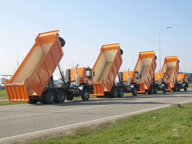 Large quantity tipper trucks ready for work!
